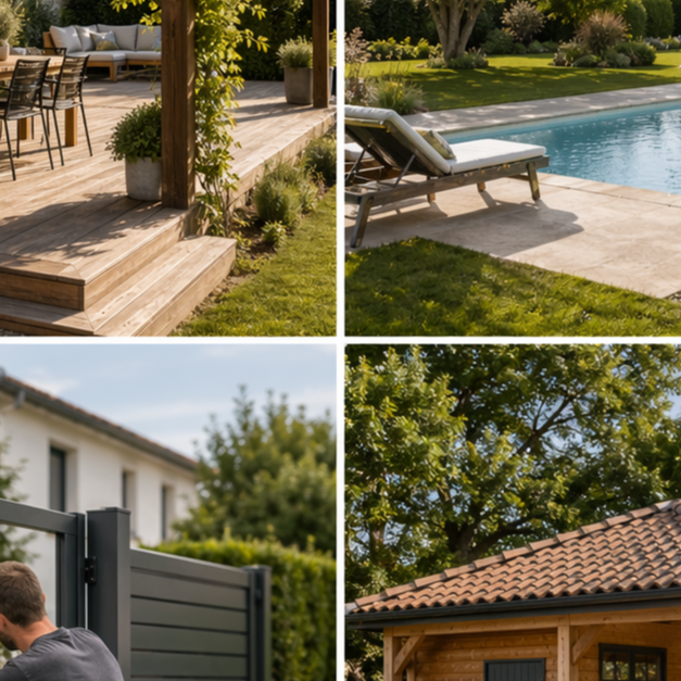 Terrasse et pergola pour Extérieurs et annexes