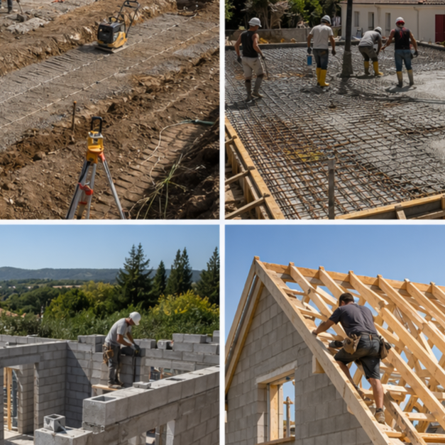 Préparation du terrain pour Gros œuvre et structure
