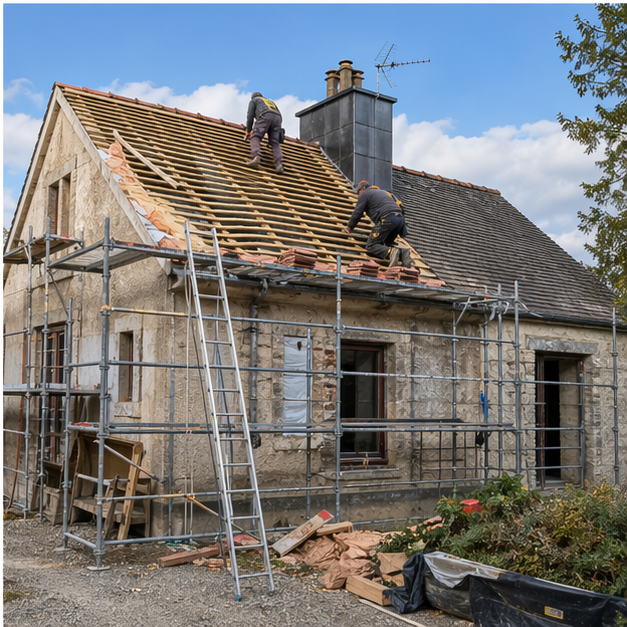 Façade et toiture pour Aménager des combles : transformer un volume brut en pièce viable